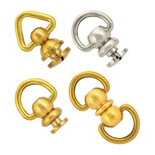 Solid Brass Swivel Loops.