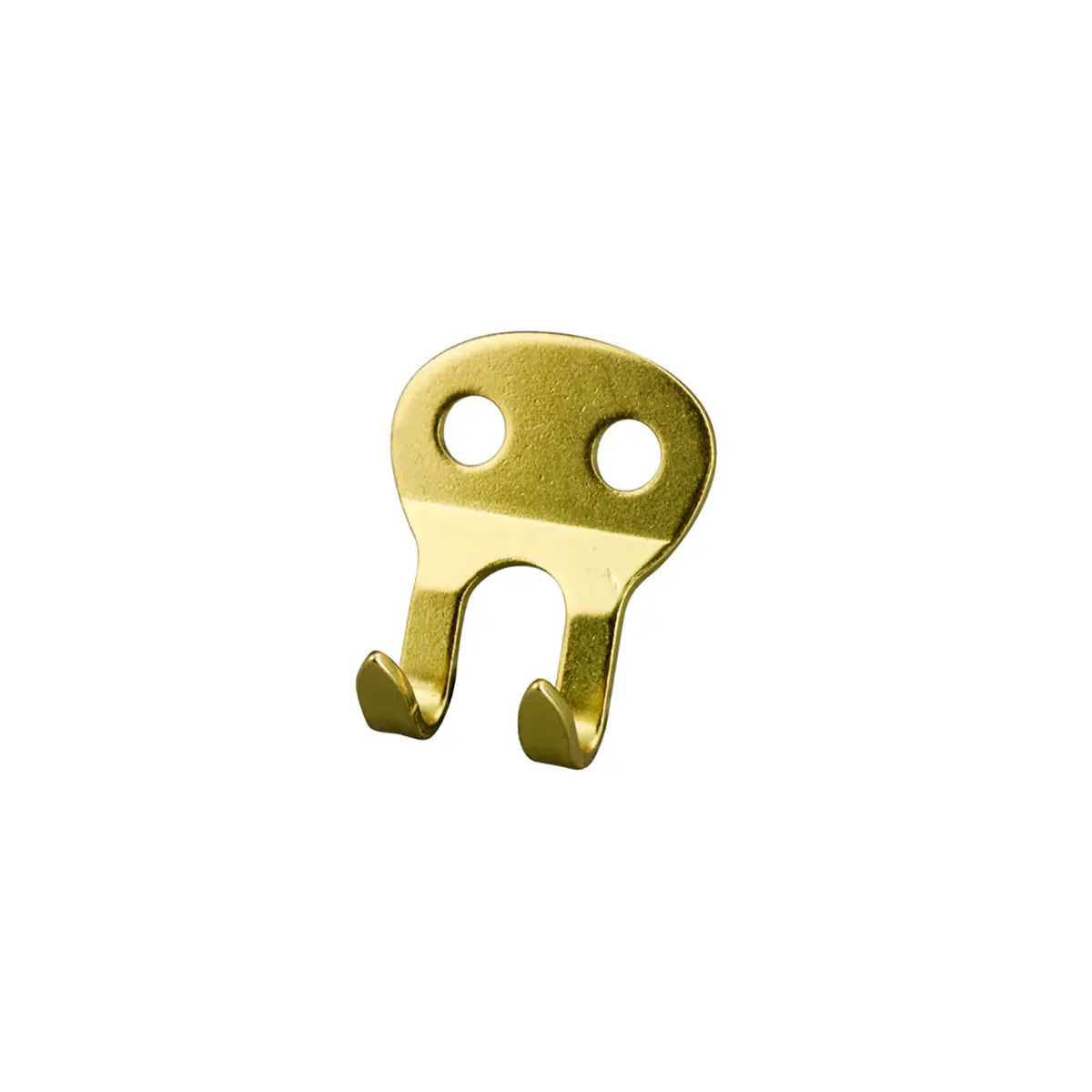 Solid Brass 2-Prong Strap Hook.