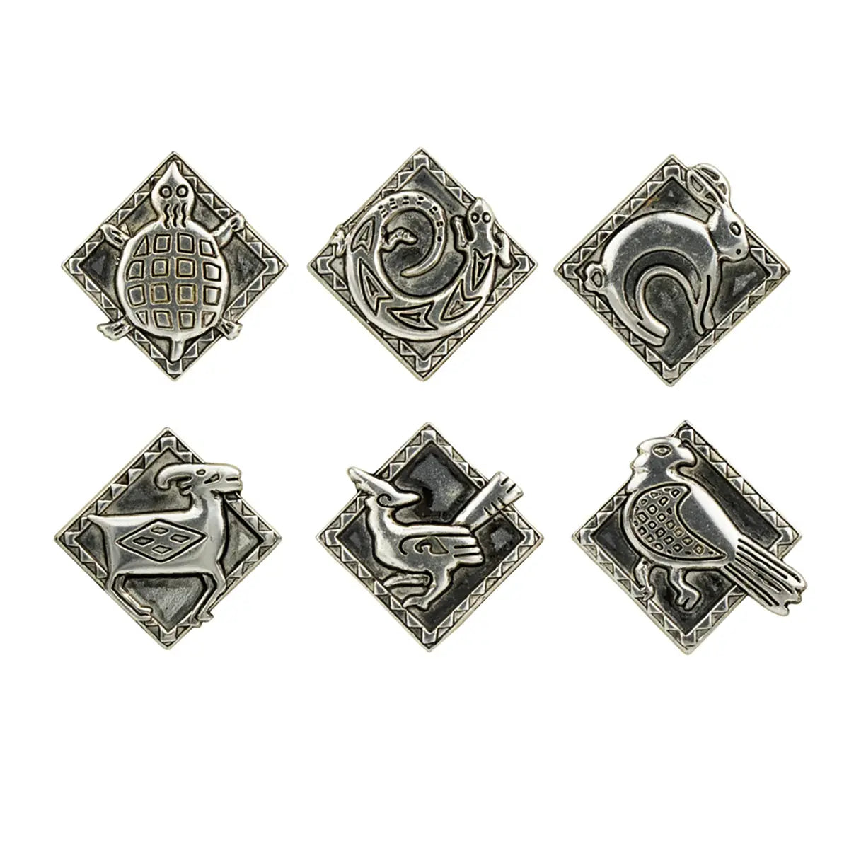 Square Decorative Rivet Back Critter Conchos.