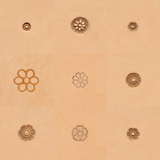 Ivan Leather Tooling Stamps -  Flower Center J520-J820.