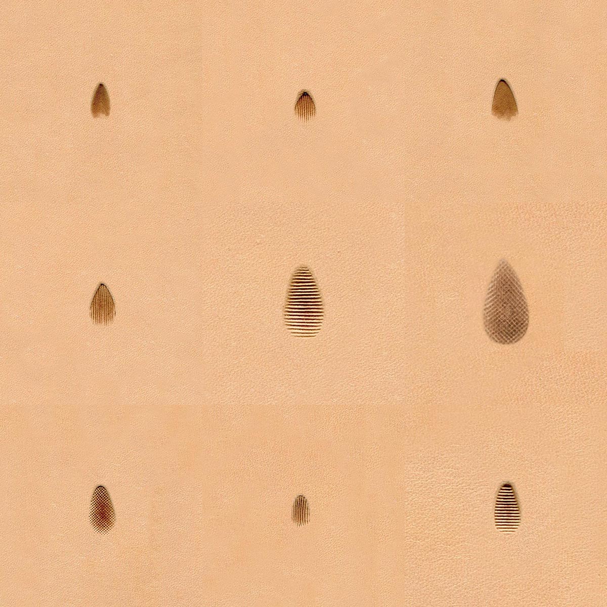 Ivan Leather Tooling Stamps -  Pear Shader P206-P216.