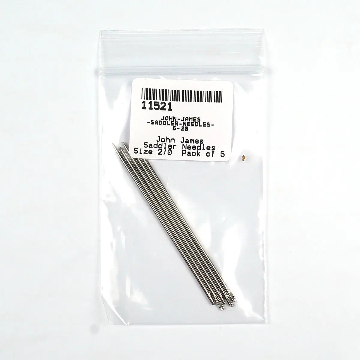 John James Saddlers Harness Needles 5 pack 2/0.
