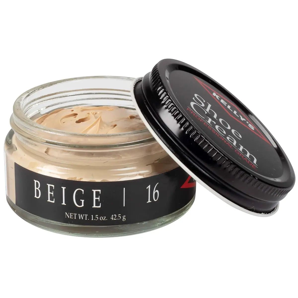 Beige Kelly's Professional Grade Shoe Cream 1.5oz Jar.