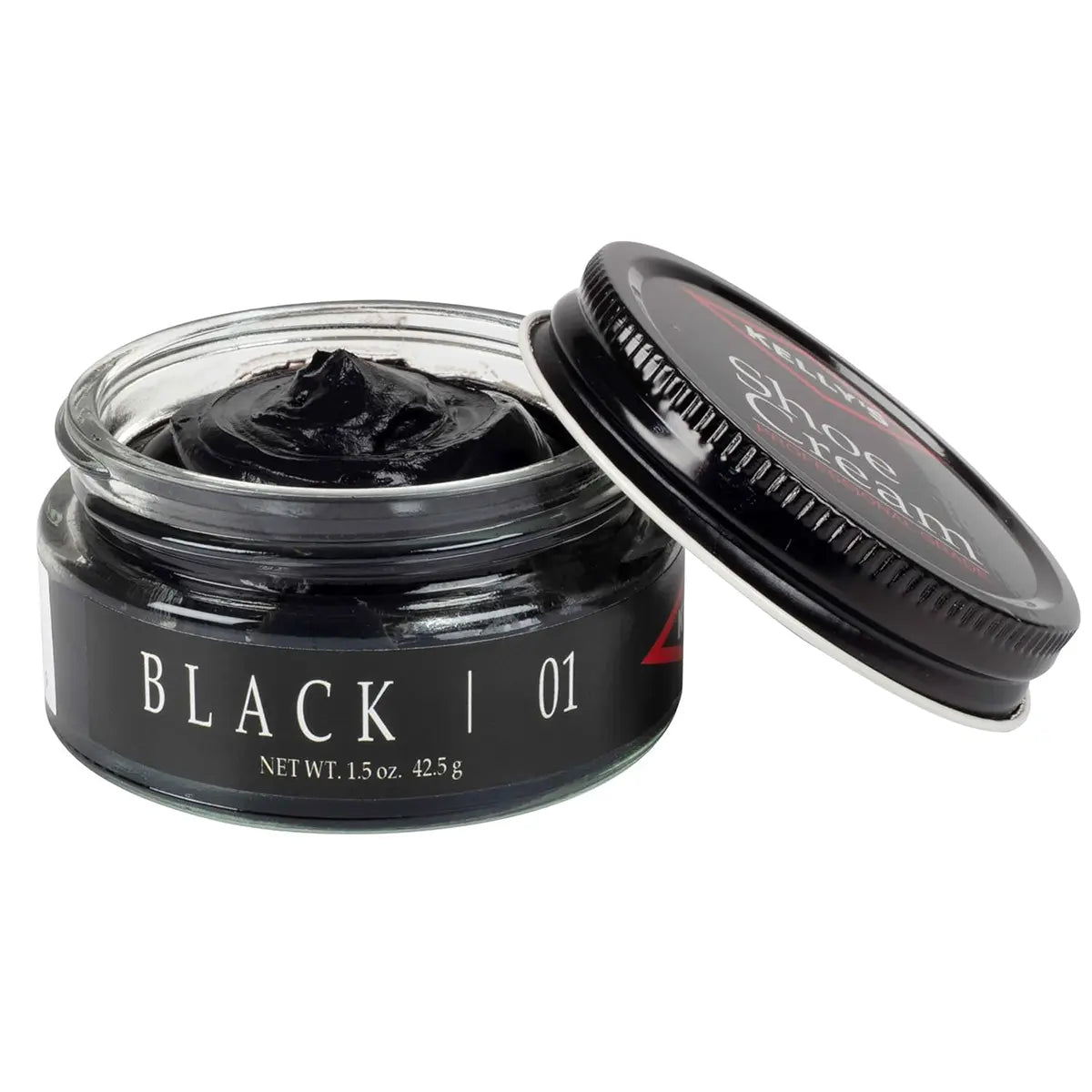 Black Kelly's Professional Grade Shoe Cream 1.5oz Jar.