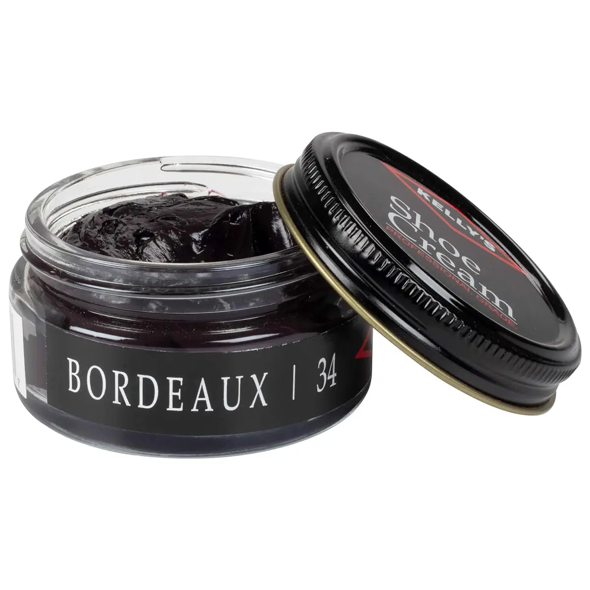 Bordeaux Kelly's Professional Grade Shoe Cream 1.5oz Jar.