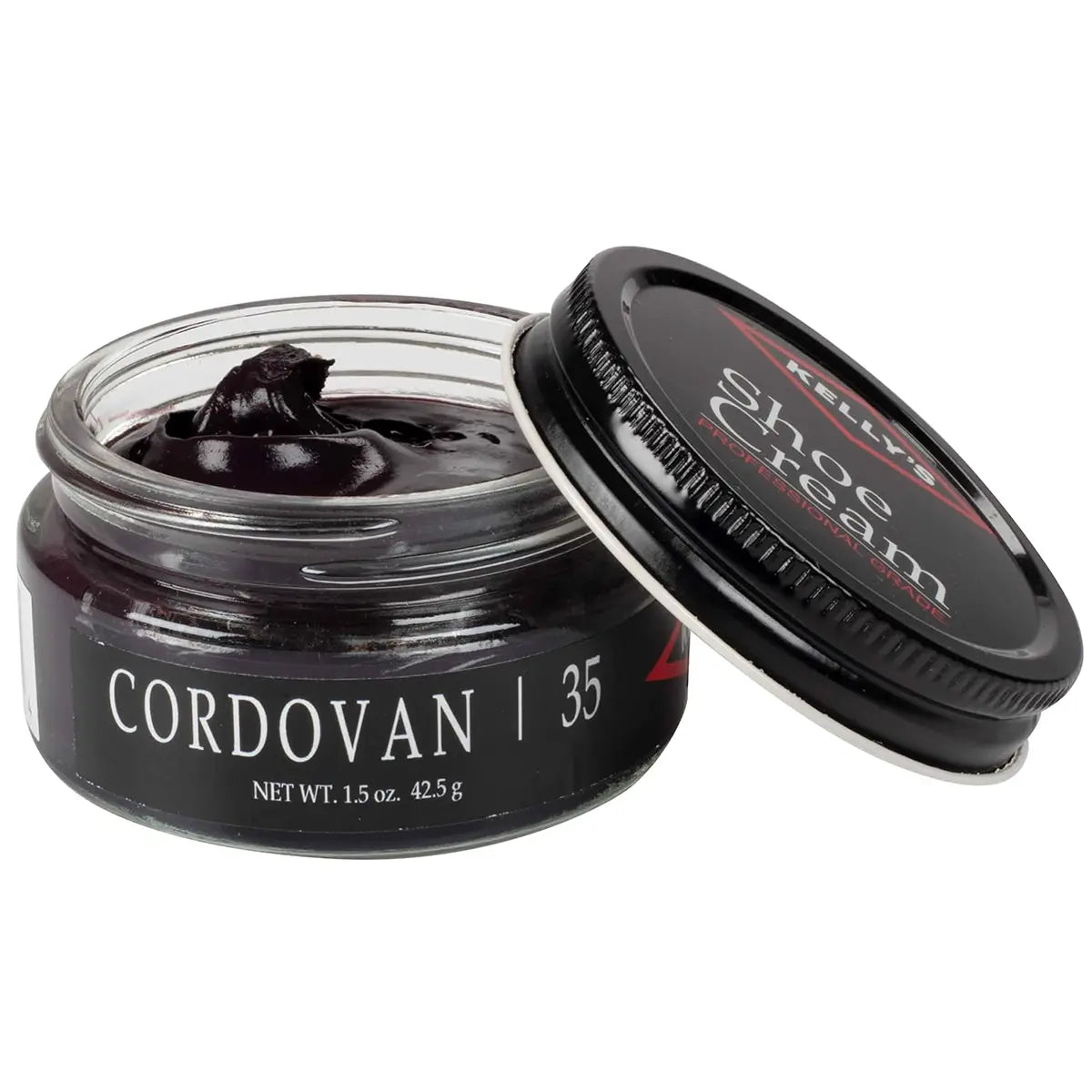 Cordovan Kelly's Professional Grade Shoe Cream 1.5oz Jar.
