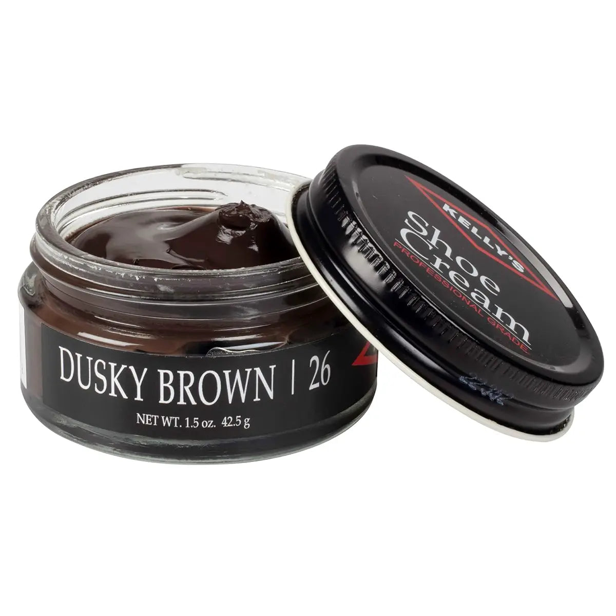 Dusky Brown Kelly's Professional Grade Shoe Cream 1.5oz Jar.