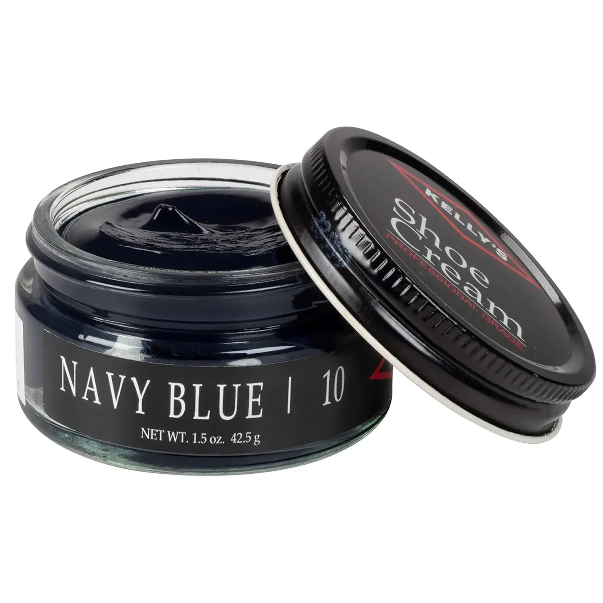 Navy Blue Kelly's Professional Grade Shoe Cream 1.5oz Jar.