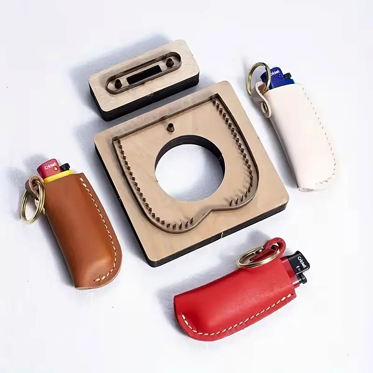 Lighter Case with Keyring Tab Cutting Die.