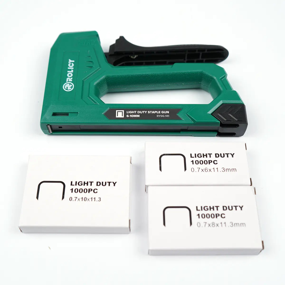 Lightweight JT21 Staple Gun Set with staples and remover.