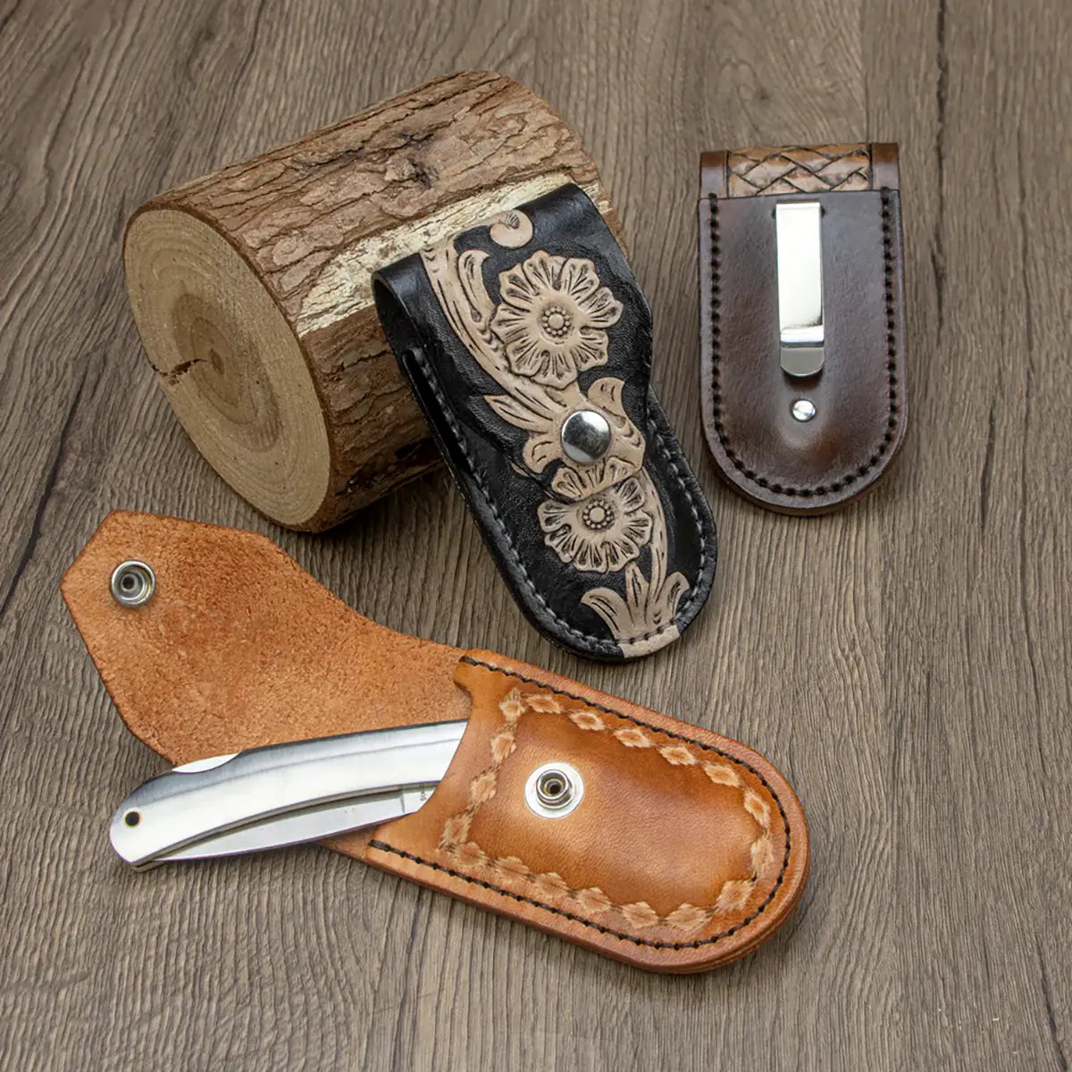 MakerAid Small Folding Knife Pouch - Knife Included.
