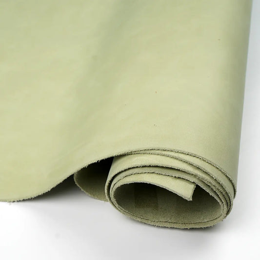 Pistachio Italian Leather 3-4oz. Made in Italy by Conceria Mastrotto.