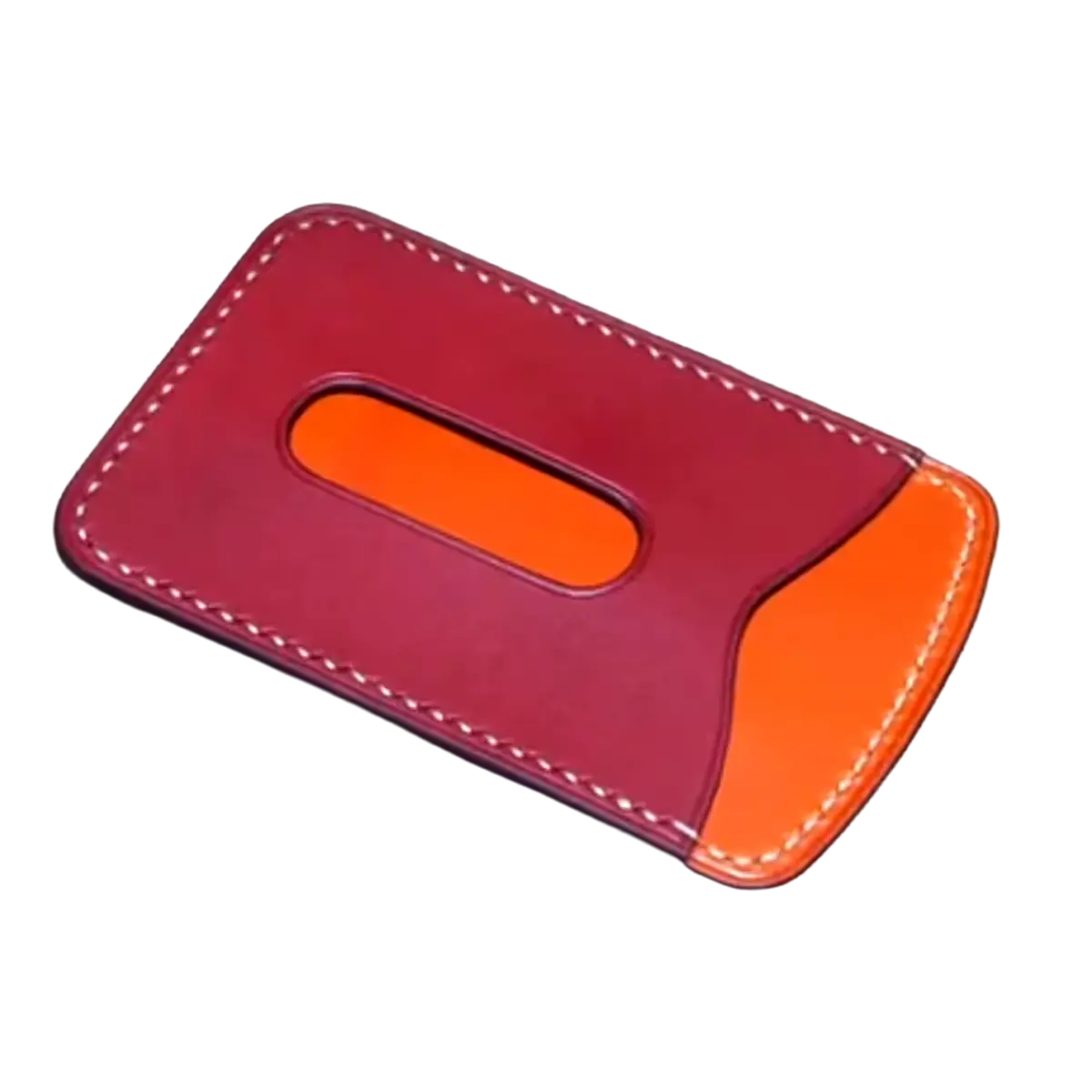 Two Pocket Vertical Card Wallet Cutting Dies with Thumb Slot.
