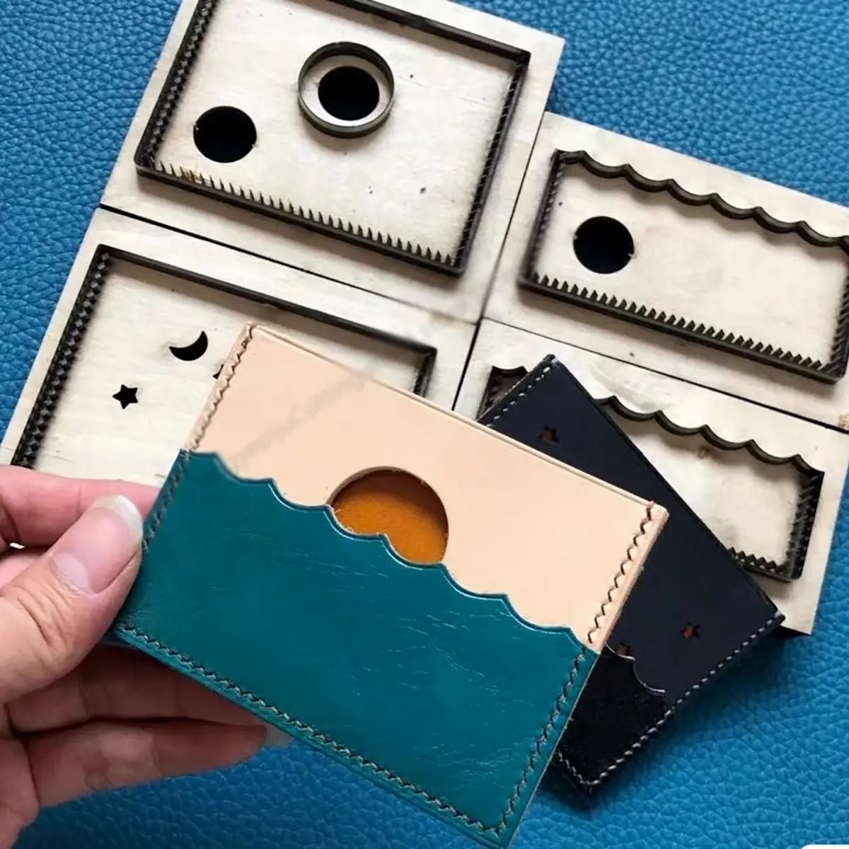 Sunset Night Card Wallet Cutting Dies.