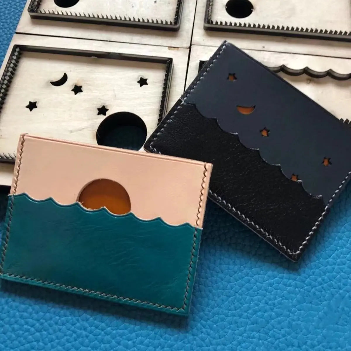 Sunset Night Card Wallet Cutting Dies.