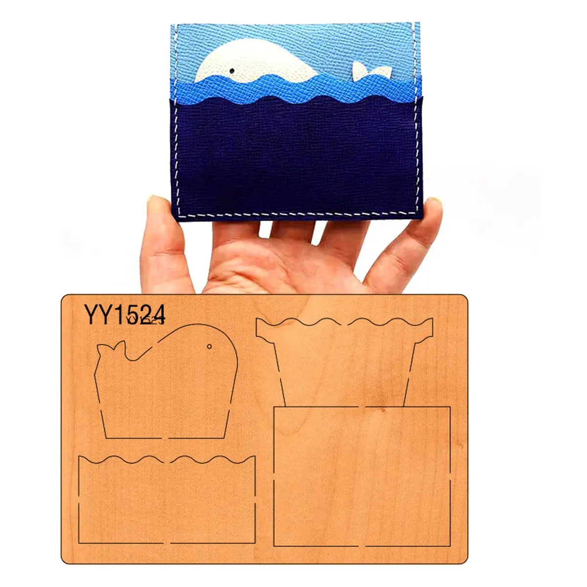 Whale Card Wallet Cutting Dies.