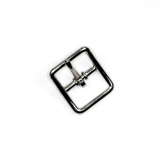 Nickel Center Bar Rectangle Buckle, 5/8 Inch.