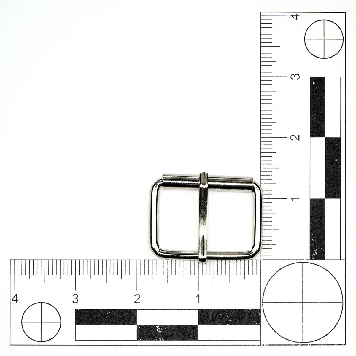 Economy Nickel Roller Buckle, 1 1/2 Inch.