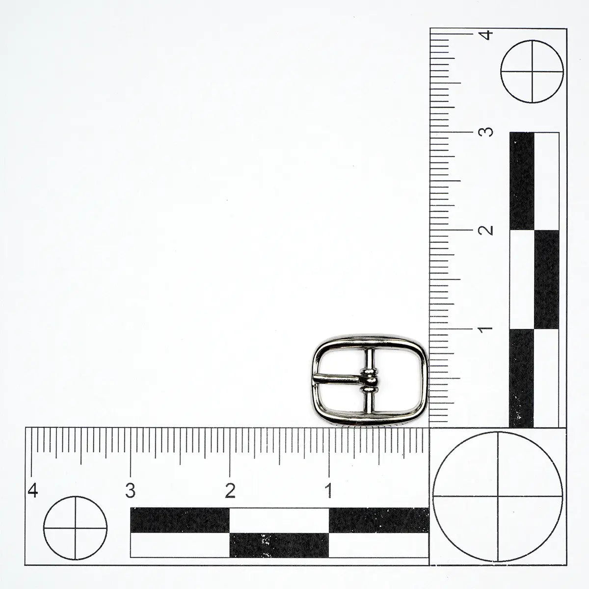 Nickel Center Bar Buckle, 5/8 Inch.