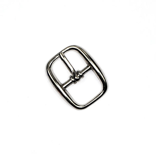 Nickel Center Bar Buckle, 5/8 Inch.