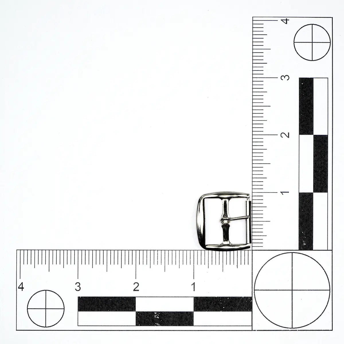 Nickel Sandal Center Bar Roller Buckle, 3/4 Inch.