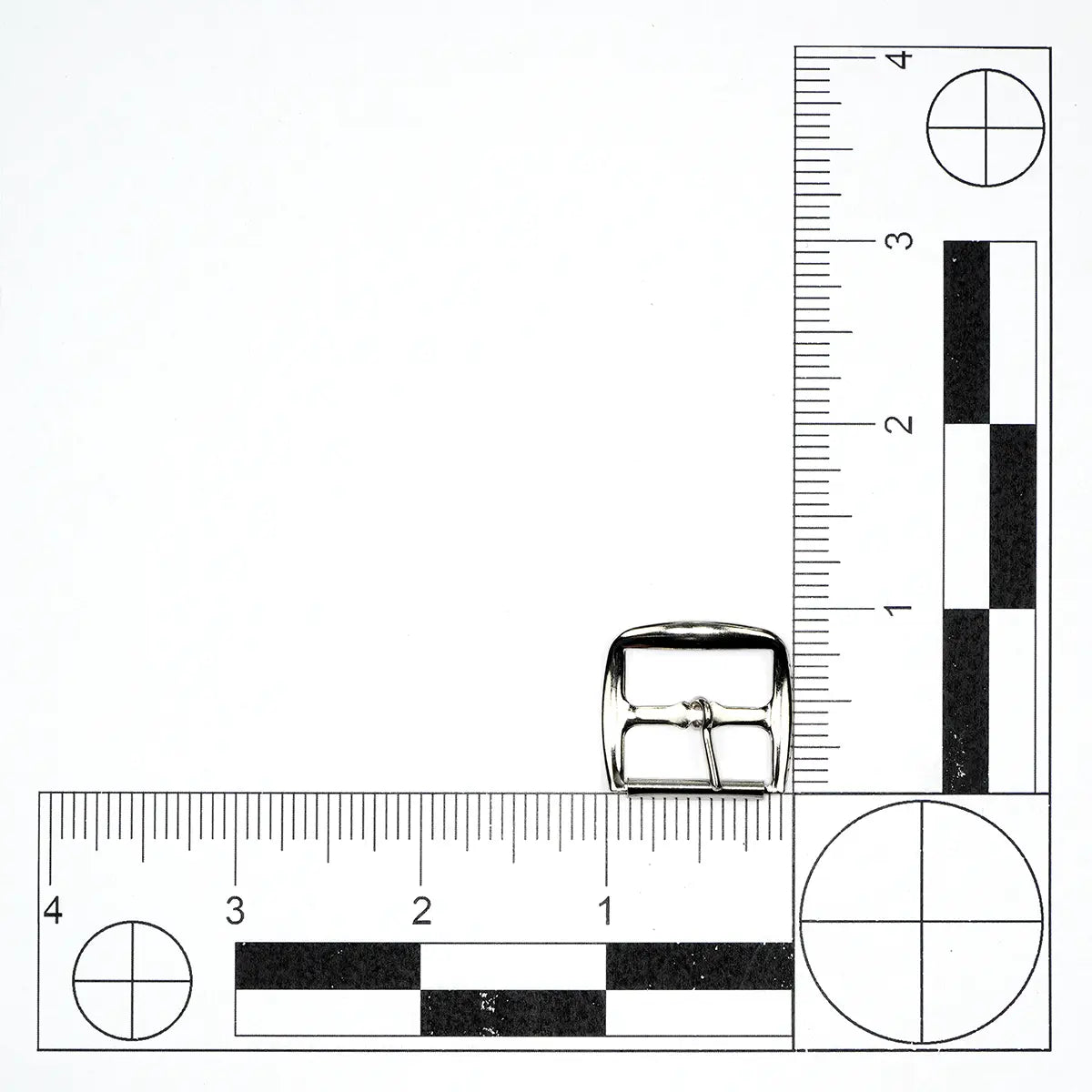 Nickel Sandal Center Bar Roller Buckle, 3/4 Inch.