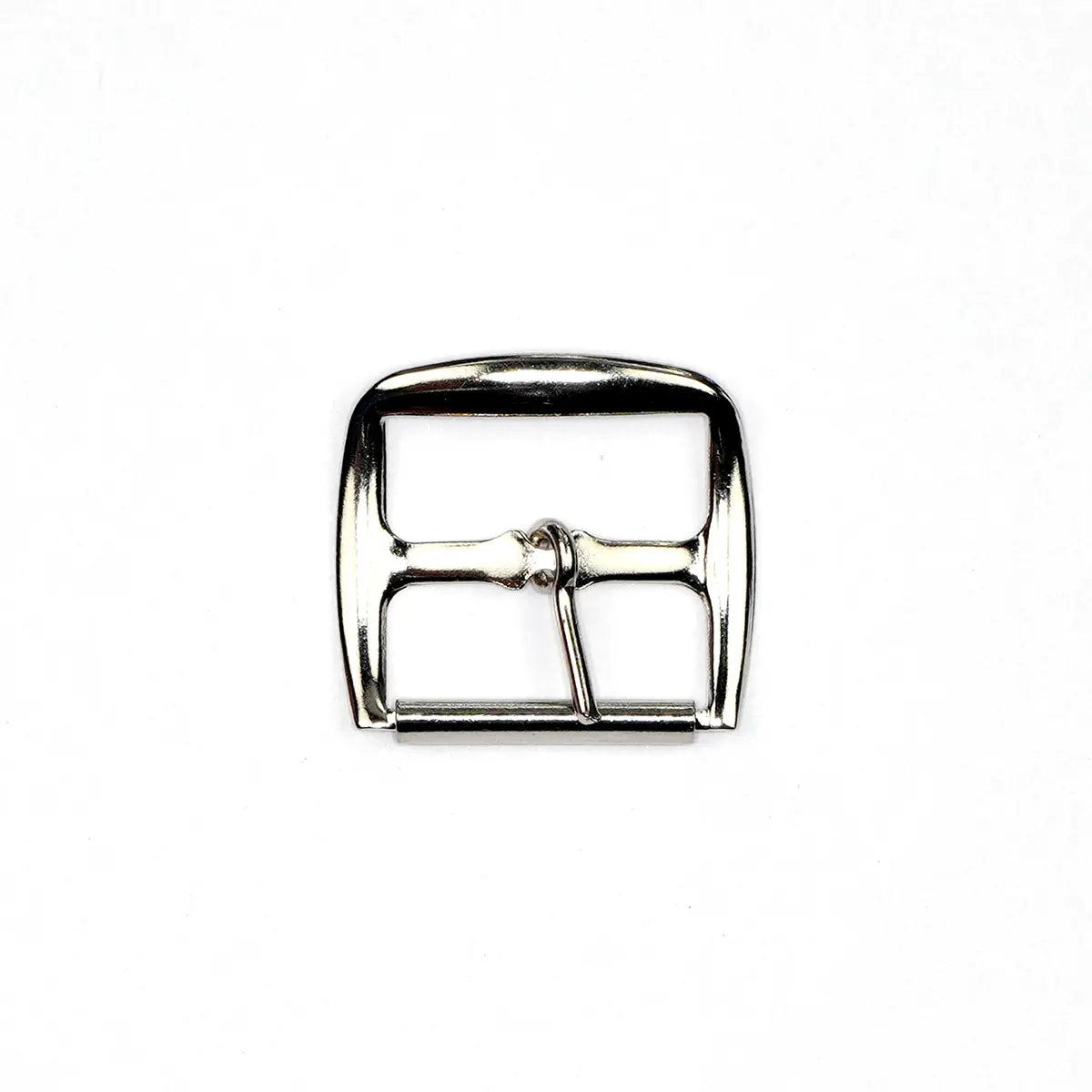 Nickel Sandal Center Bar Roller Buckle, 3/4 Inch.