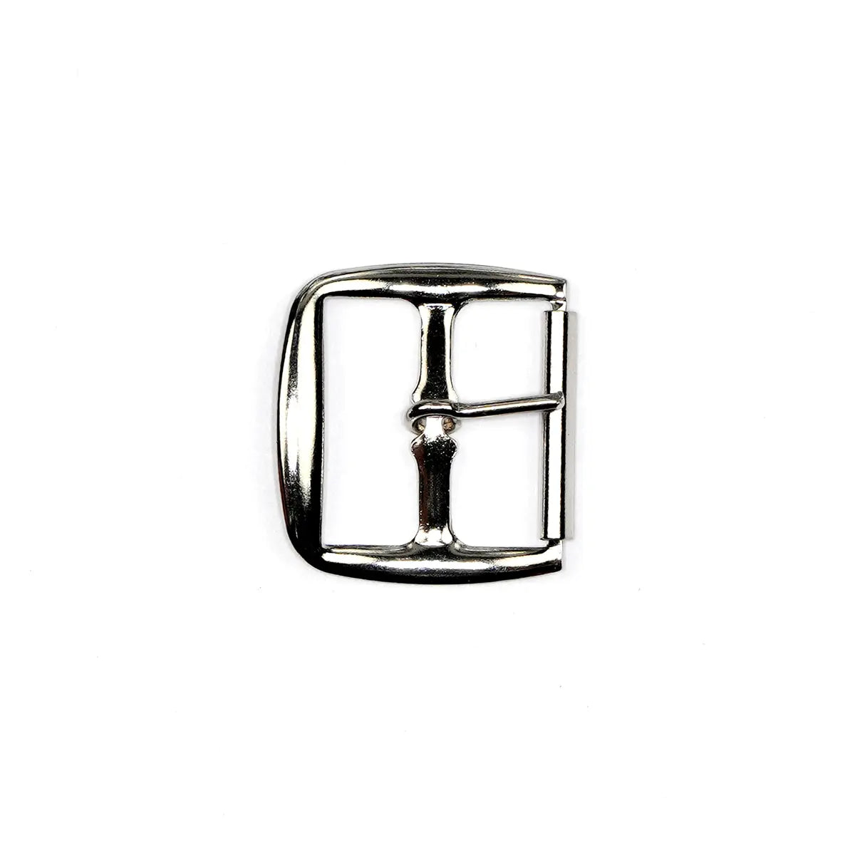 Nickel Sandal Center Bar Roller Buckle, 3/4 Inch.