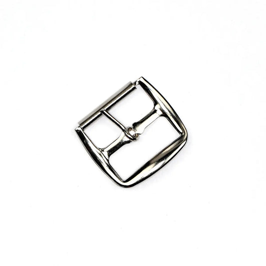 Nickel Sandal Center Bar Roller Buckle, 3/4 Inch.