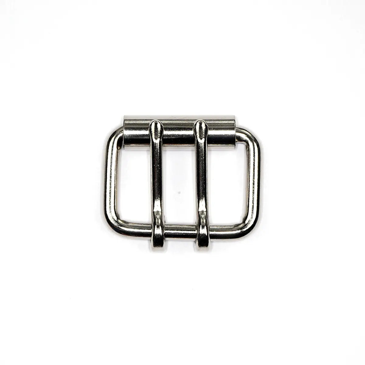 Nickel Steel Roller Buckle, 2 Prong, 1 1/2 Inch.