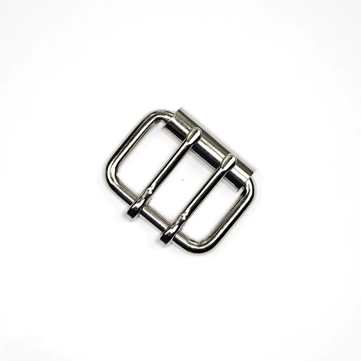 Nickel Steel Roller Buckle, 2 Prong, 1 1/2 Inch.