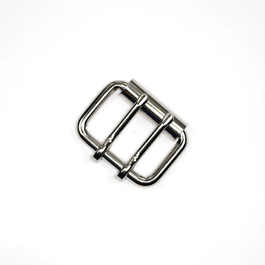 Nickel Steel Roller Buckle, 2 Prong, 1 1/2 Inch.