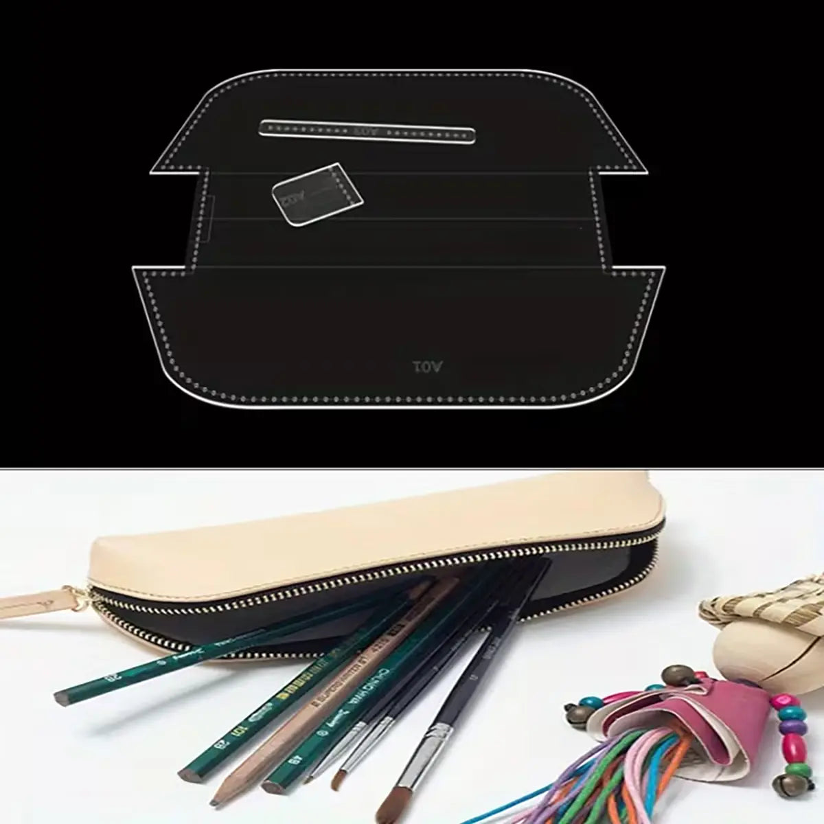 Pencil Zipper Case Acrylic Template.