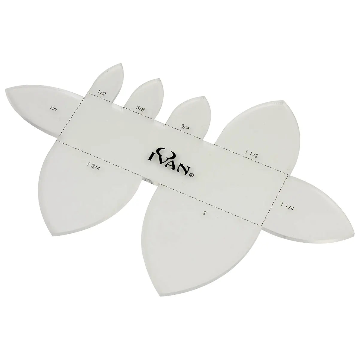 Ivan Pointed Multi Strap Belt End Template.