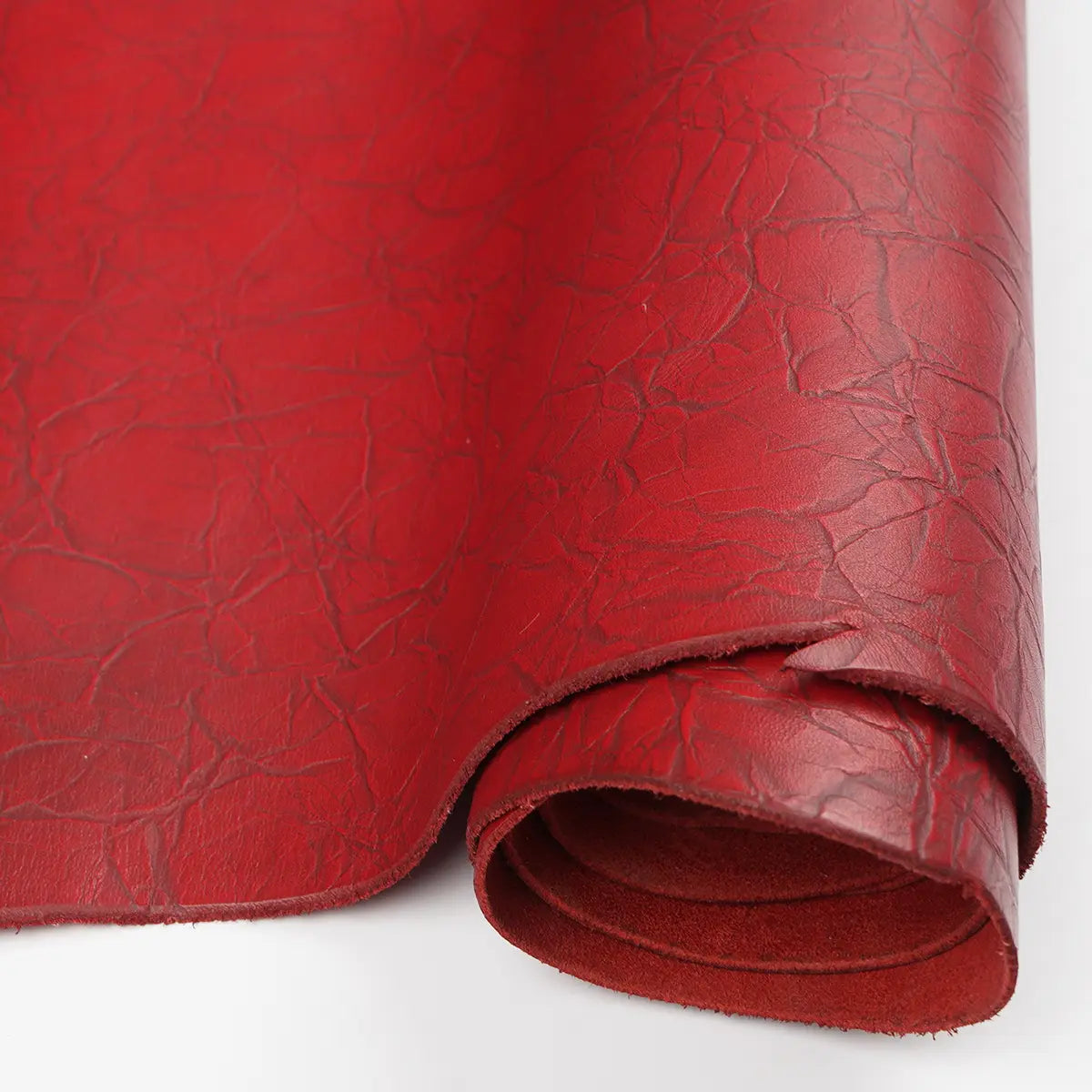 Red Crackle Chrome Tan Leather 4-5oz.
