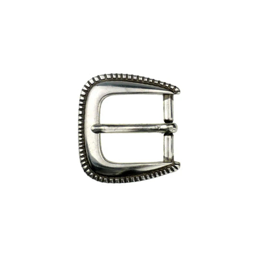 Antique Silver Rope Edge Buckle 1 Inch.