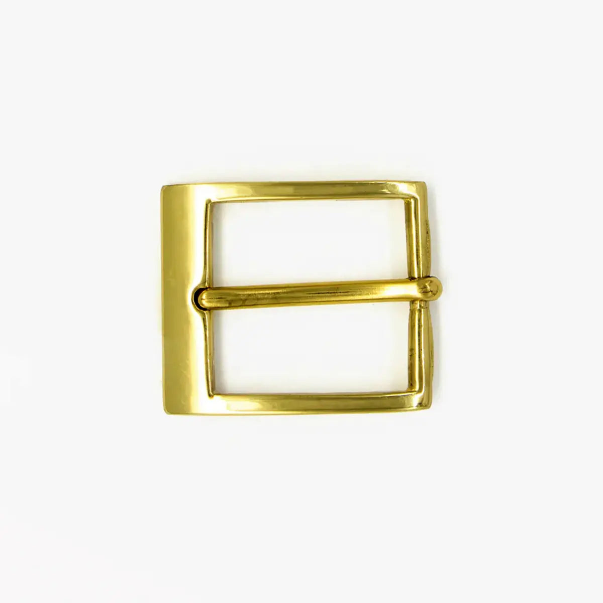 Solid Brass Rectangle Heel Bar Buckle - 1 1/4 Inch.