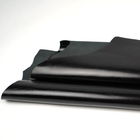 Black Semi Aniline Kid Goatskin 2oz Leather.