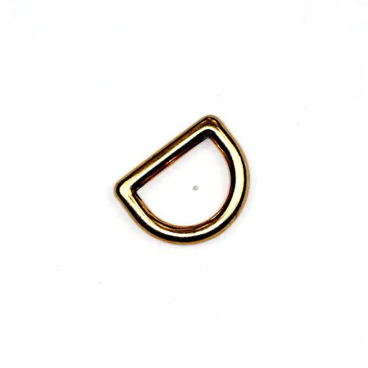 Brass Zinc Alloy D-Ring, 1/2 Inch.