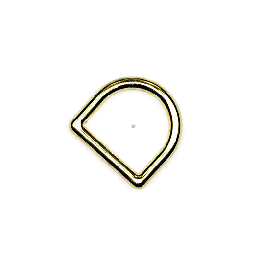 Brass Zinc Alloy D-Ring, 5/8 Inch.