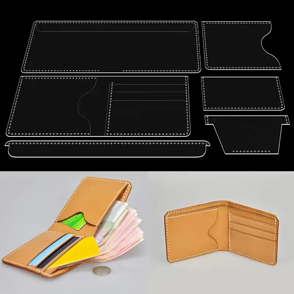 Side Pocket Bifold Acrylic Template.