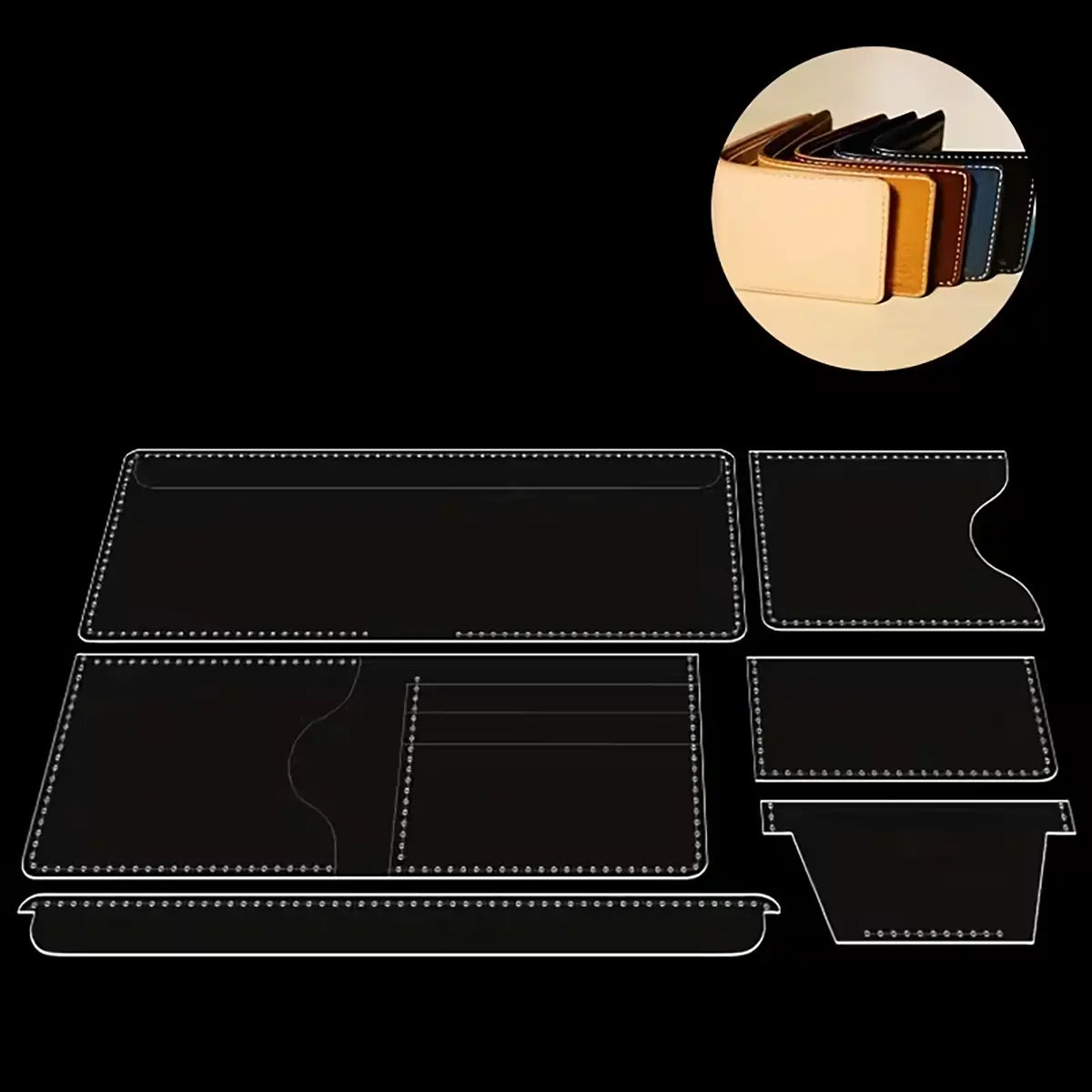 Side Pocket Bifold Acrylic Template.