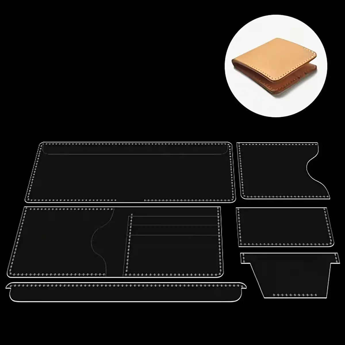 Side Pocket Bifold Acrylic Template.