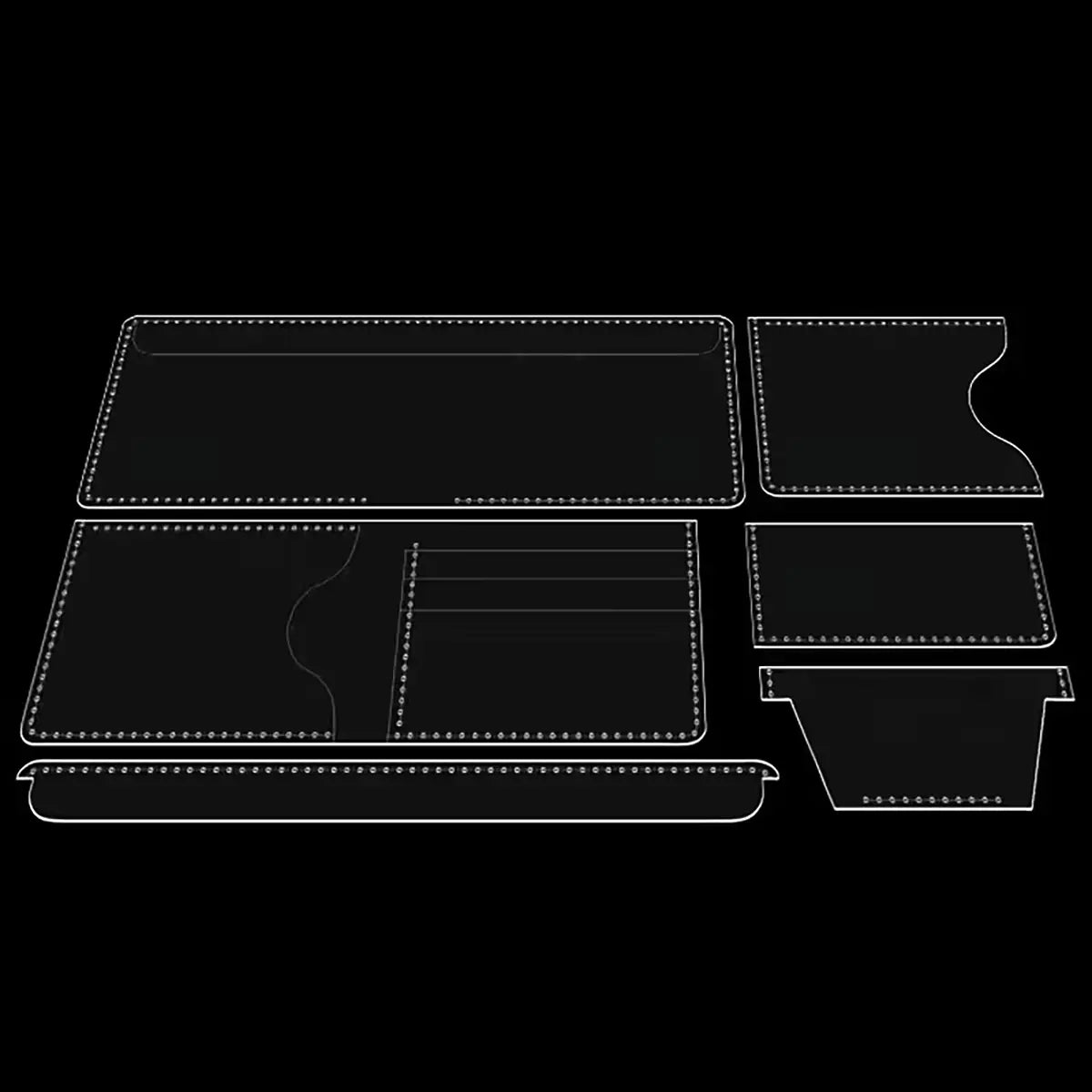 Side Pocket Bifold Acrylic Template.