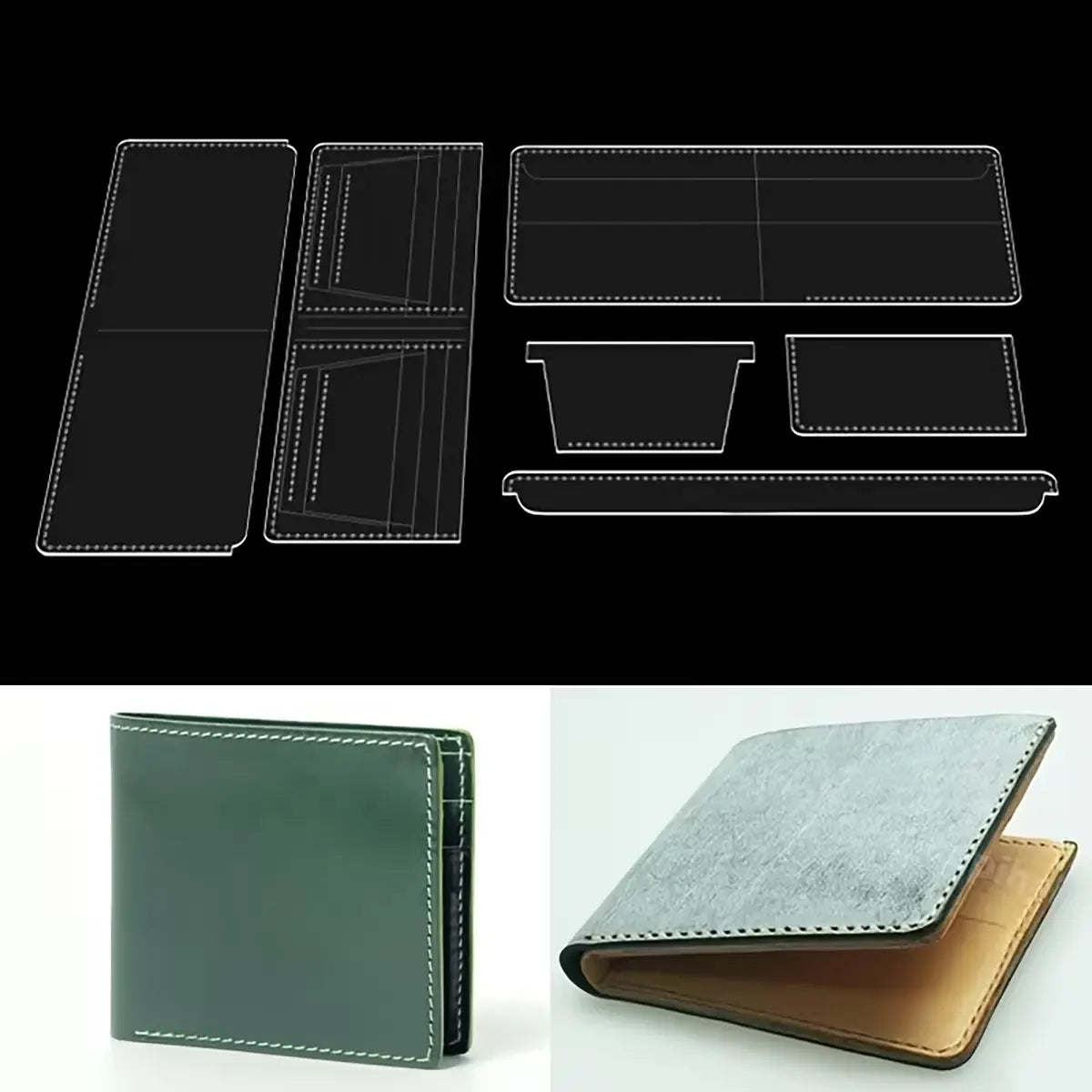 Simple Bifold Wallet Acrylic Template.