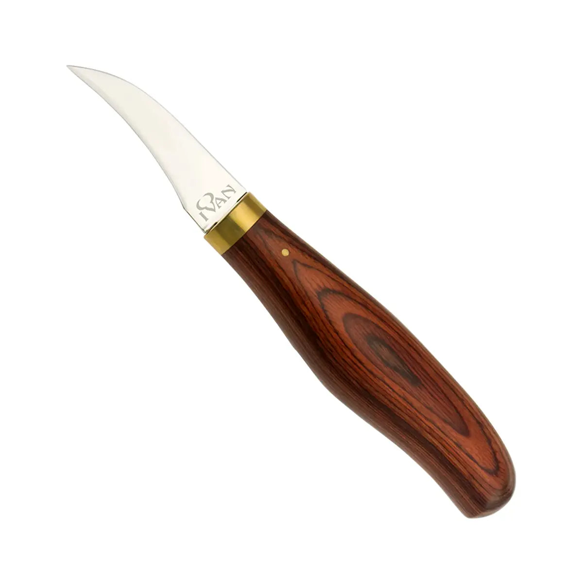 Stainless Steel Curved Trim Knife for Leathercraft and Cordwaining.