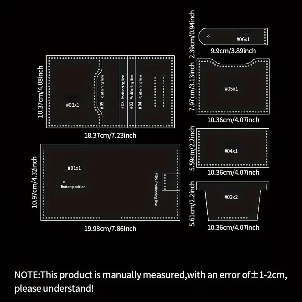 Snap Bifold Wallet Acrylic Template.