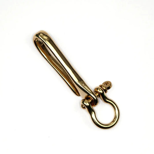 Solid Brass Belt Hook with Shackle.