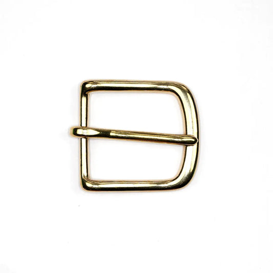 Solid Brass Heel Bar Buckle.