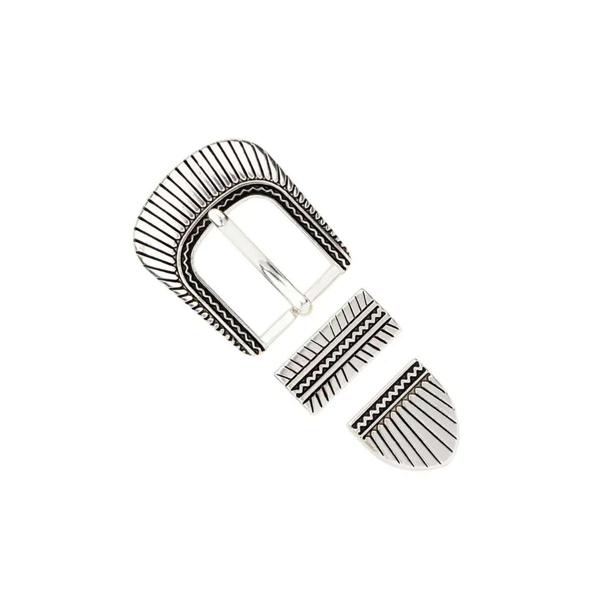 Starburst Stripe 3 Piece Buckle Set 1 Inch.